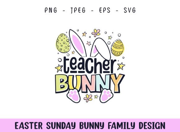 Easter Sunday Teacher Cute Bunny Design