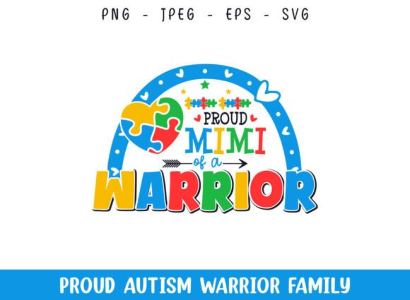 Proud Mimi of a Autism Warrior SVG